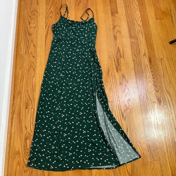 American Eagle 90sY2K Floral Ditzy Ditsy Print Midi Slip Dress Cowl Neck XS - Picture 15 of 15